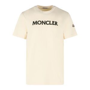 Moncler Ivory Cotton T-Shirt Men